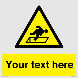 Custom Warning Hatch Sign